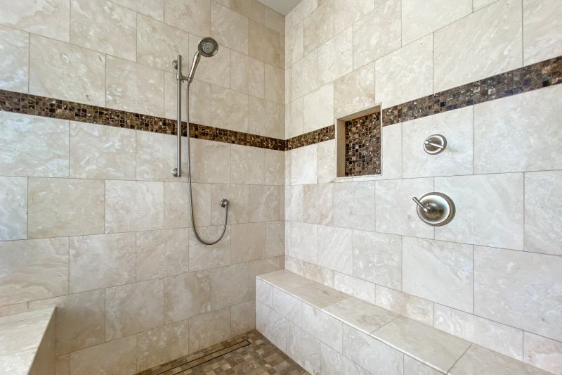 Shower with Built-in Bench and Niche