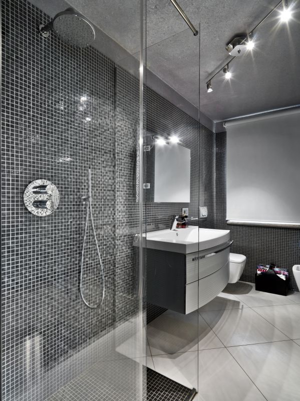 Walk-in Shower with Rainfall Showerhead